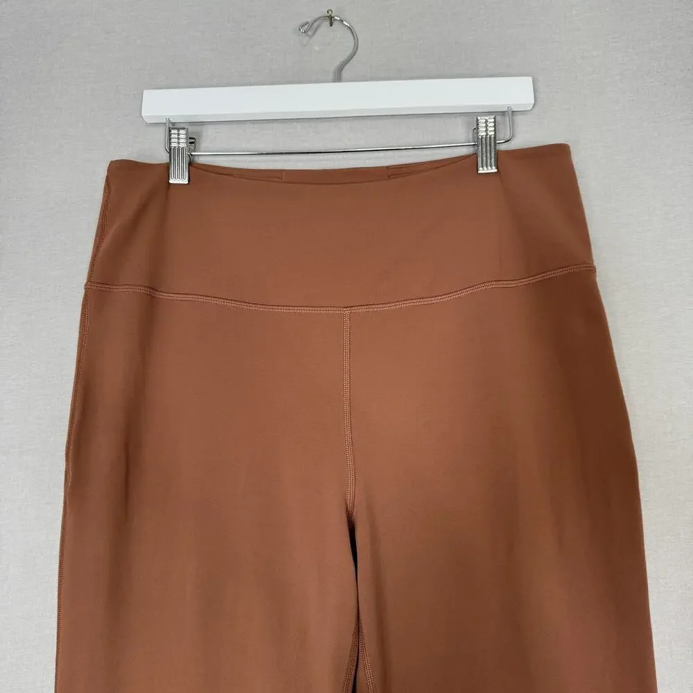 Lululemon‎ Groove Super-High-Rise Flared Pants Womens 14 Roasted Brown Nulu Yoga